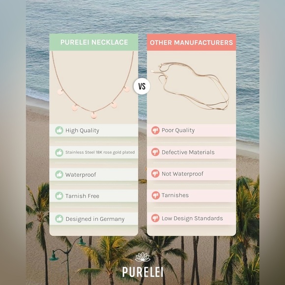 Purelei Kalea Rose Gold Necklace - Picture 11 of 12